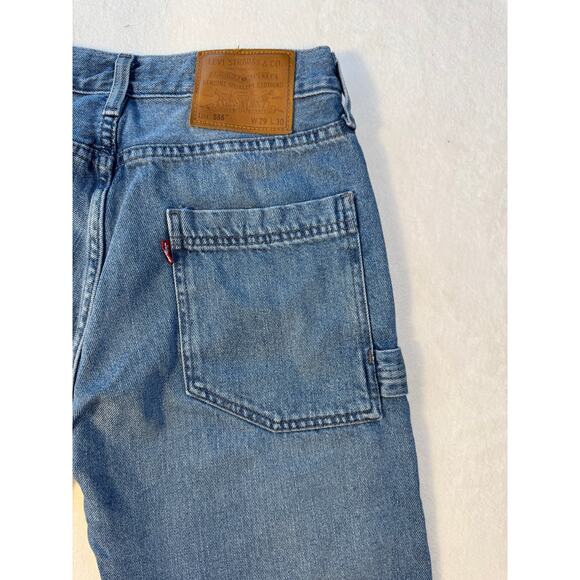 Levis Mens Relaxed Straight Utility Jeans 29 x 30 Premium Denim Carpenter - Picture 4 of 9